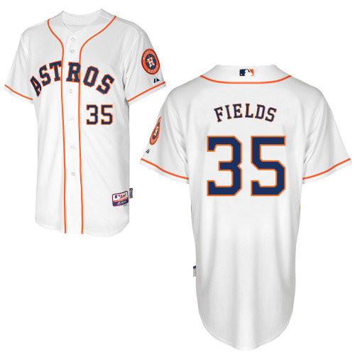 Josh Fields #35 MLB Jersey-Houston Astros Men's Authentic Home White Cool Base Baseball Jersey